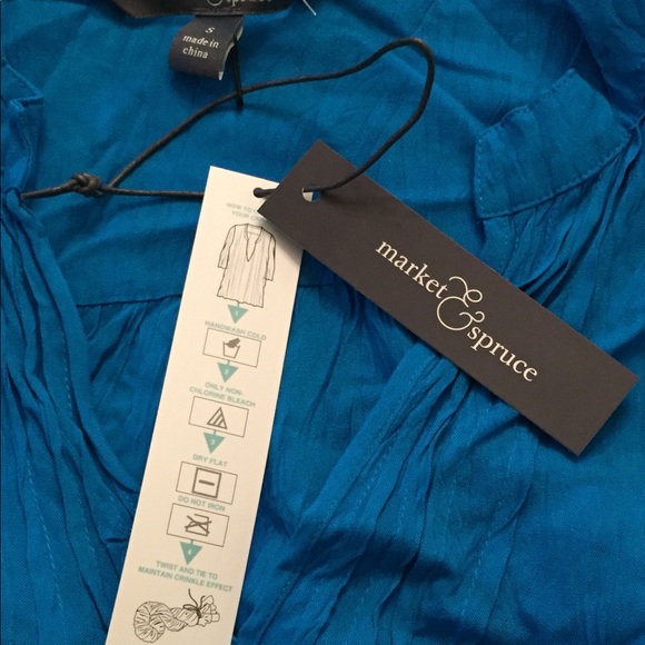 Market & Spruce Sequoia Crinkle Pleated Tunic - Picture 4 of 6